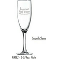 5 3/4 Oz. Nuance Flute Glass with Smooth Stem (Screen Printed)